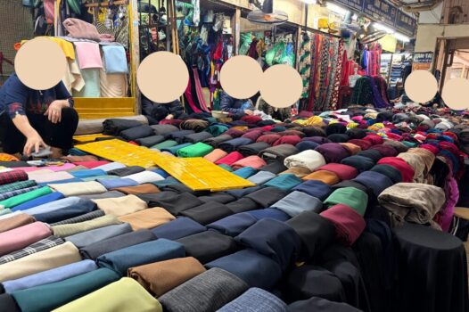 ベトナムハノイ　生地売り場